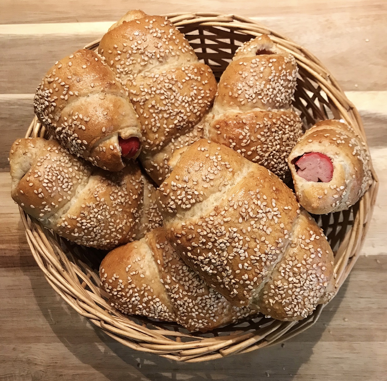 Smagfulde pølsehorn med frilandgris