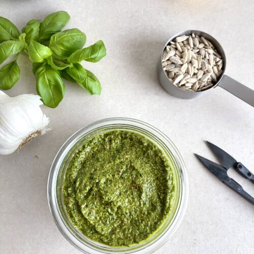 Grøn pesto - nødde og mælkefri