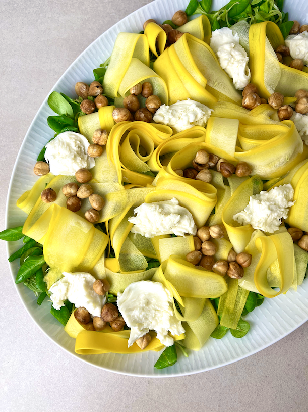 Squashsalat Med Mozzarella Og Bagte Hasseln dder Mygreenkitchen