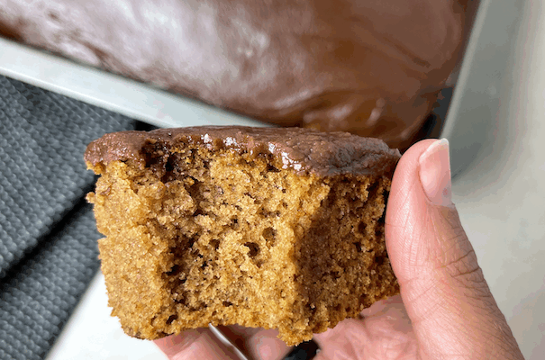 Svampet vegansk kanelkage