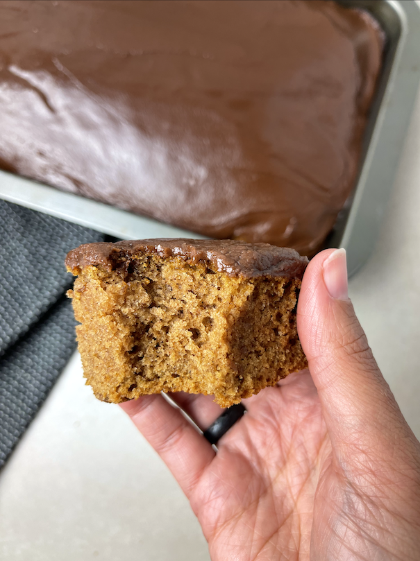 Svampet vegansk kanelkage